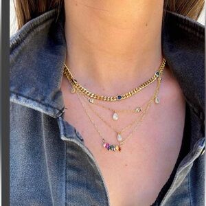 New Penelope Colored Stone Necklace ! 
Gorg!